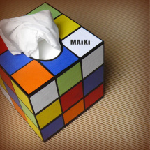 Rubikova kostka - krabička na kapesníky