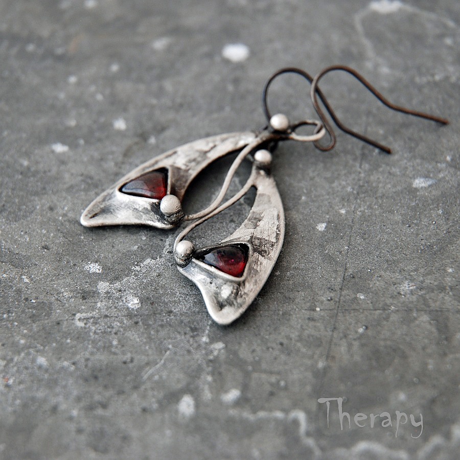 Náušnice s granáty