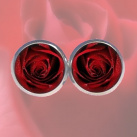 Náušnice Rudé růže