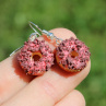 Růžové fimo donuty s čoko posypkou, visací