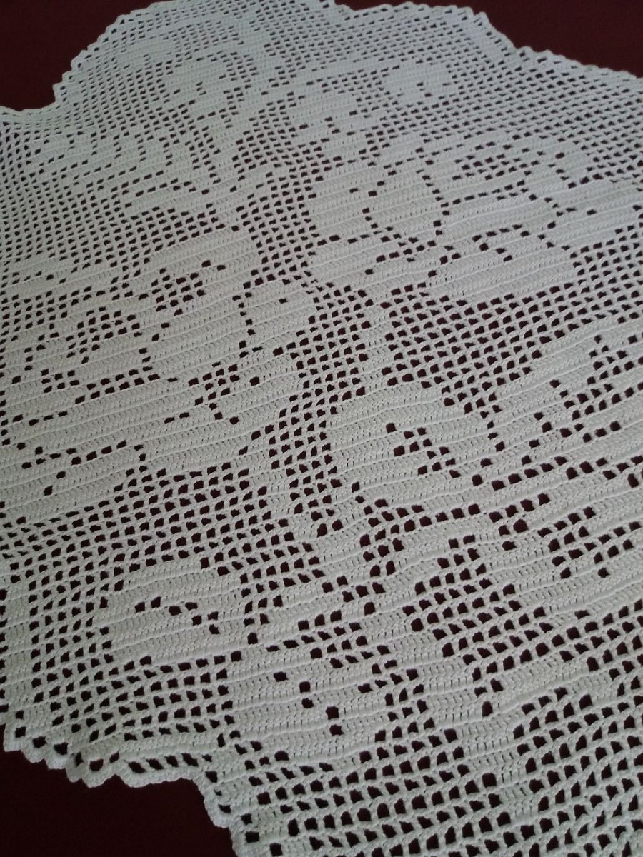 zase růže-háčkovaná dečka