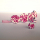 Buttonkový set růžové kytky