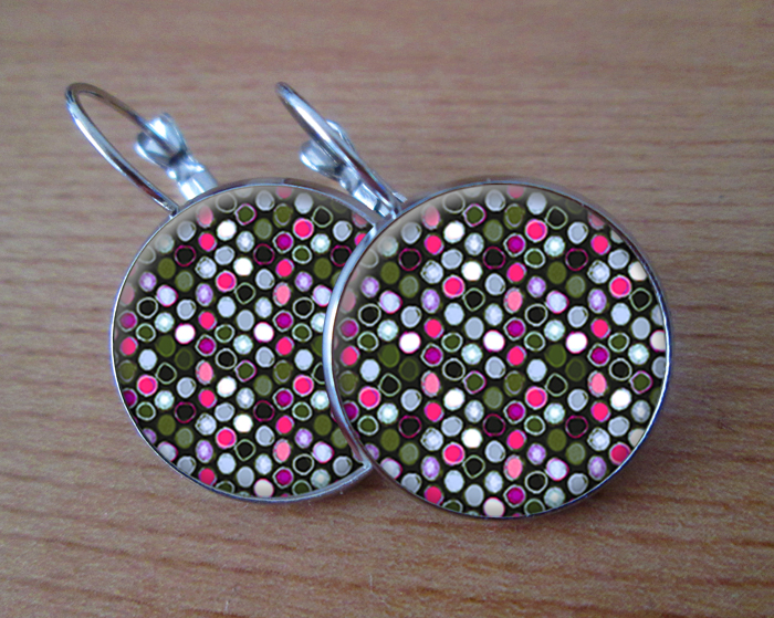 Růžová harmonie - VISACÍ NÁUŠNICE 