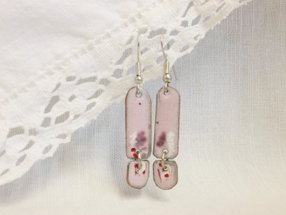 smaltované náušnice