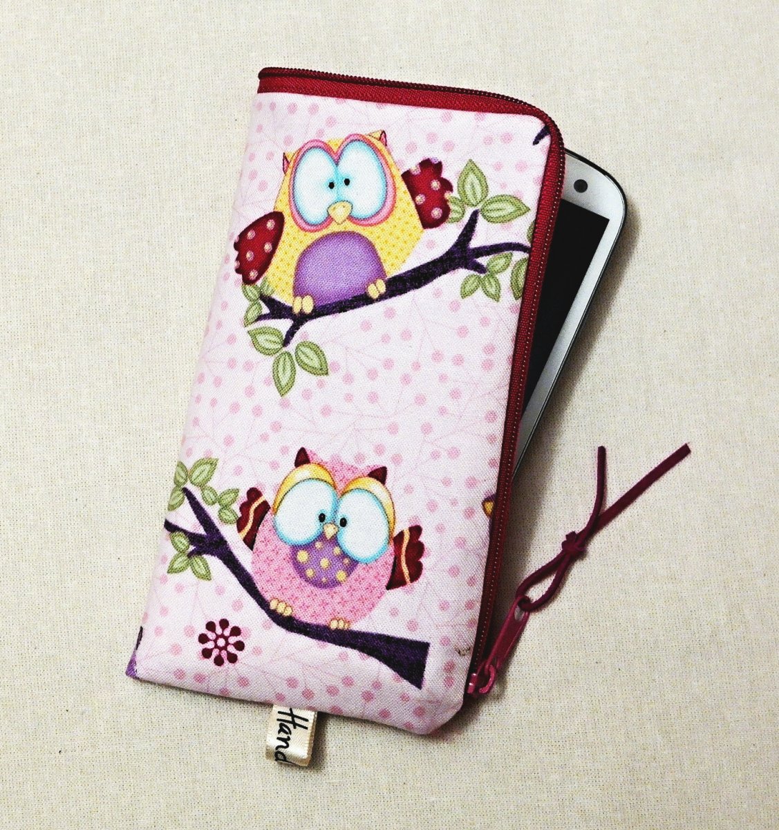 RŮŽOVÉ SOVY - obal na mobil