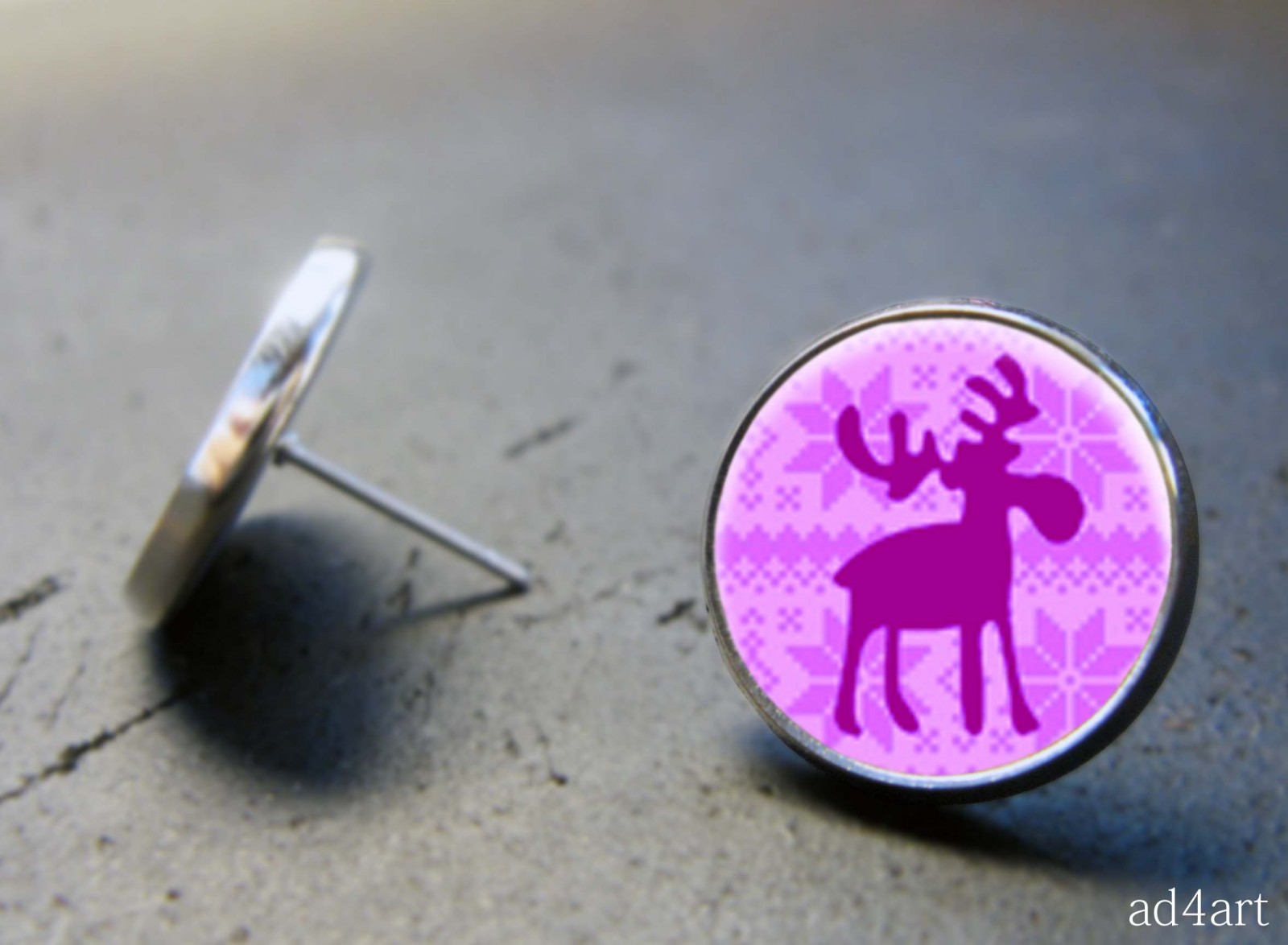 Purple-Pink REINDEER 