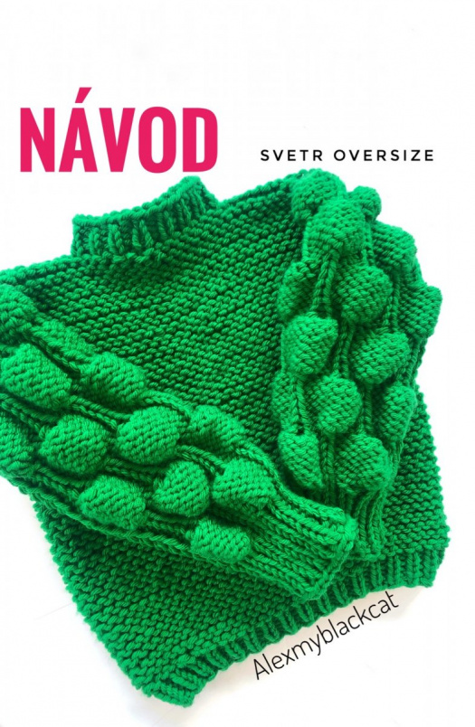 Návod na pleteny stylový dámský svetr darek