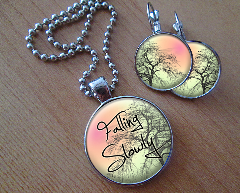 Sada náušniček a přívěsku  - tak trochu podzimní - 