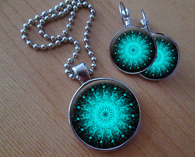 Sada náušniček a přívěsku "V tyrkysu"