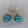 SPIRAL CIRCLE TURQUOISE náušnice 