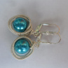 SPIRAL CIRCLE TURQUOISE náušnice 