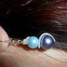 BLUE SPIRAL náušničky   