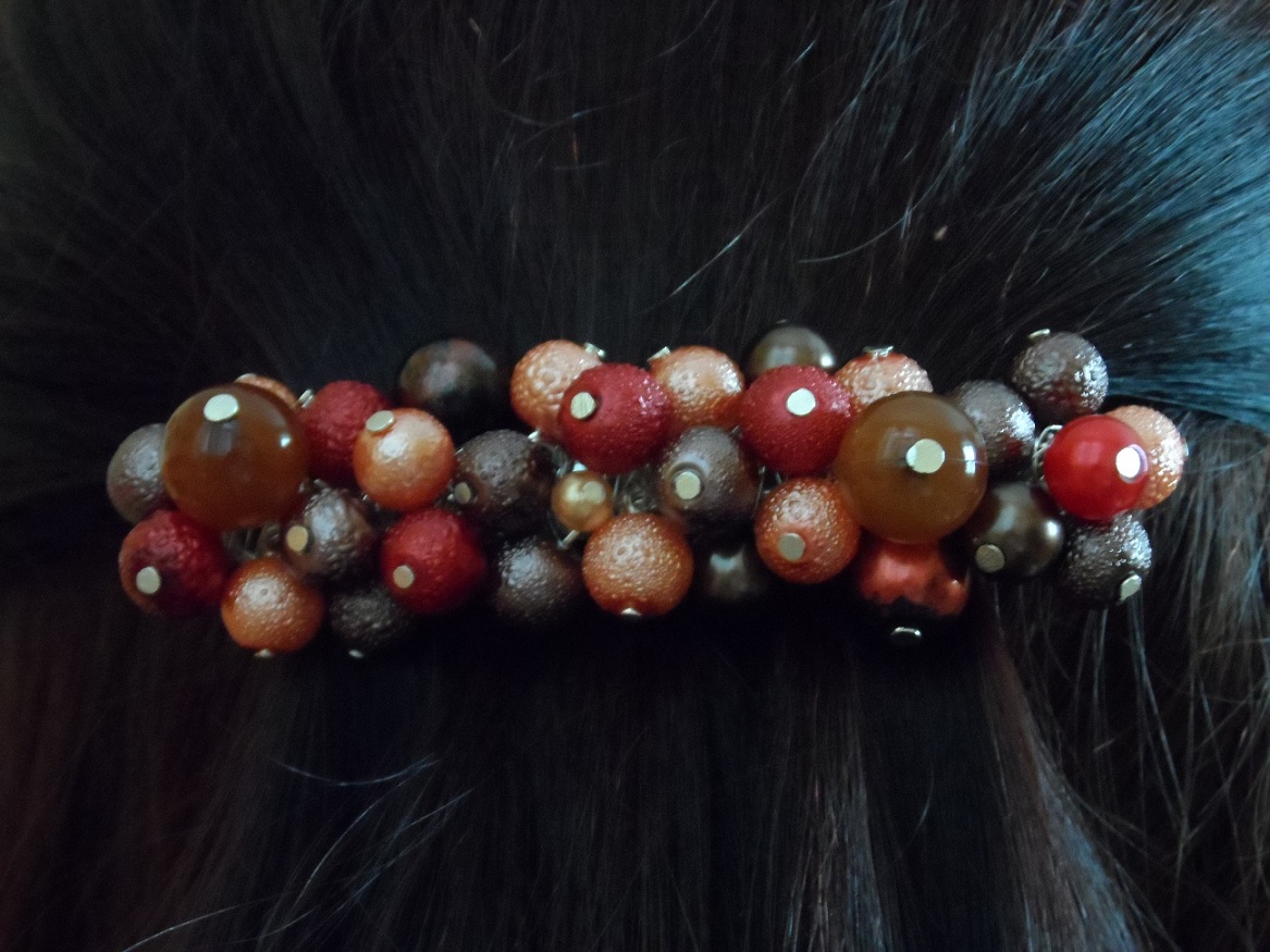 Spona do vlasů v barvách podzimu