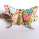 Podzimní origami motýlková spona 2