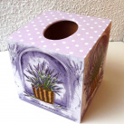 krabička na kapesníky-levandulová