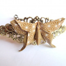 Podzimní origami motýlková spona
