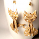 Kočičí elegance - origami náušnice