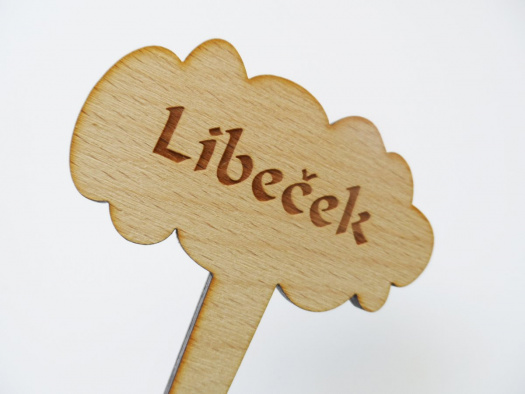Dřevěný zápich do bylinek