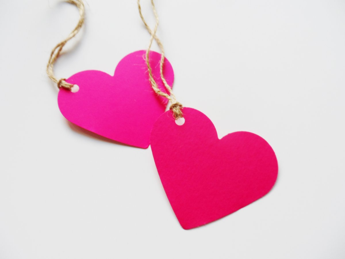 Visačky na dárky růžové - 2 ks