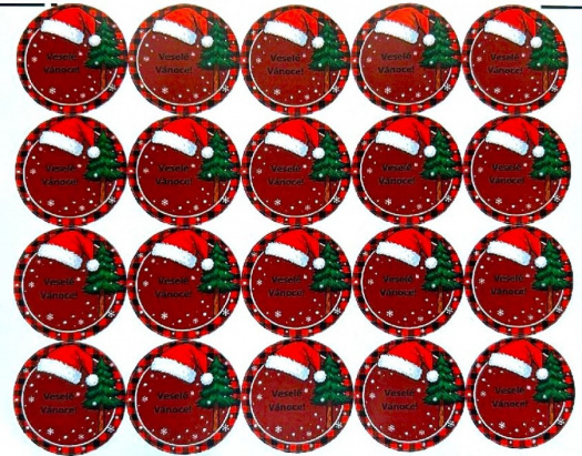 Vánoční samolepky 35 mm (20ks)