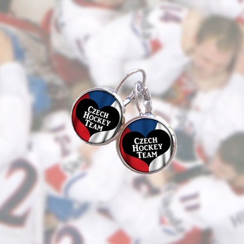 Czech Hockey Team  - visací náušnice