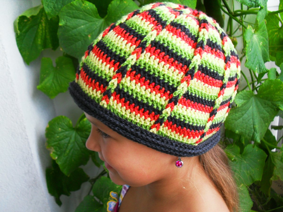 Dětská čepice rasta styl