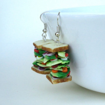 Miniaturní sendvičové náušnice