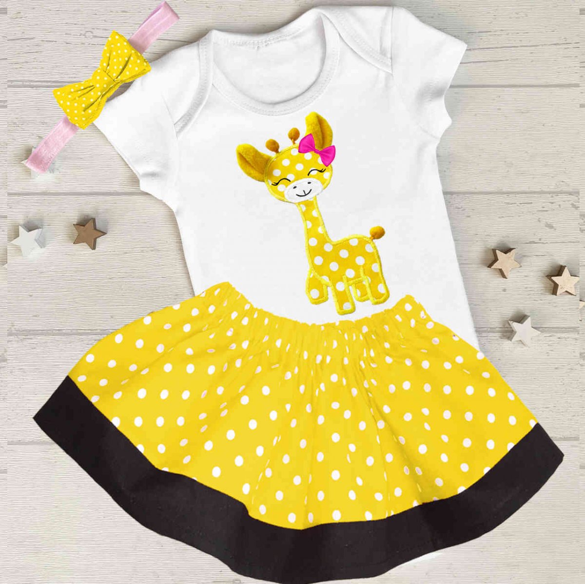 Set body a sukýnka se žirafou