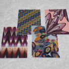 Set bavlněných panelů - vínová a pudrová