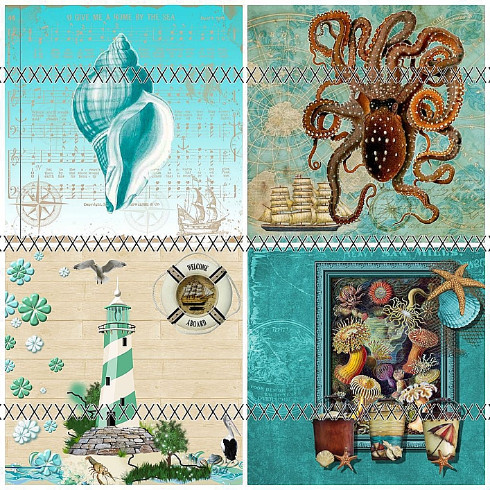 Bavlněná látka - panel - výběr -SG14