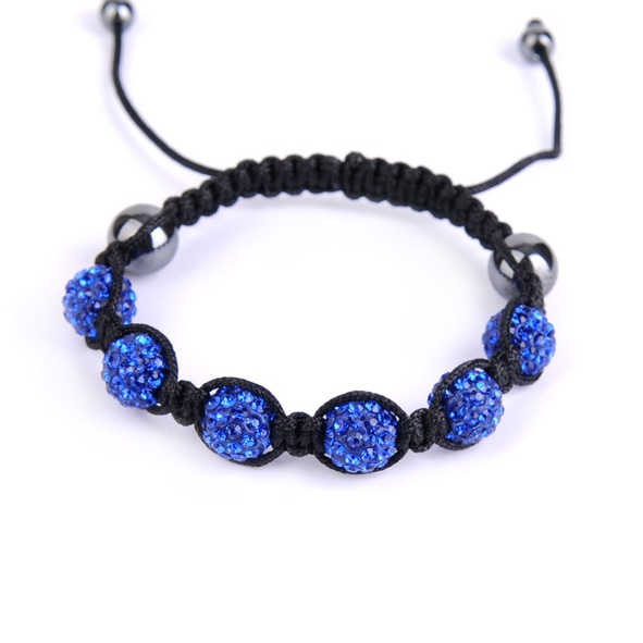 Schamballa náramek Krystal modrý