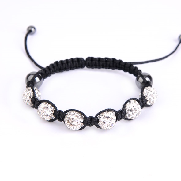 Schamballa náramek Krystal stříbrný