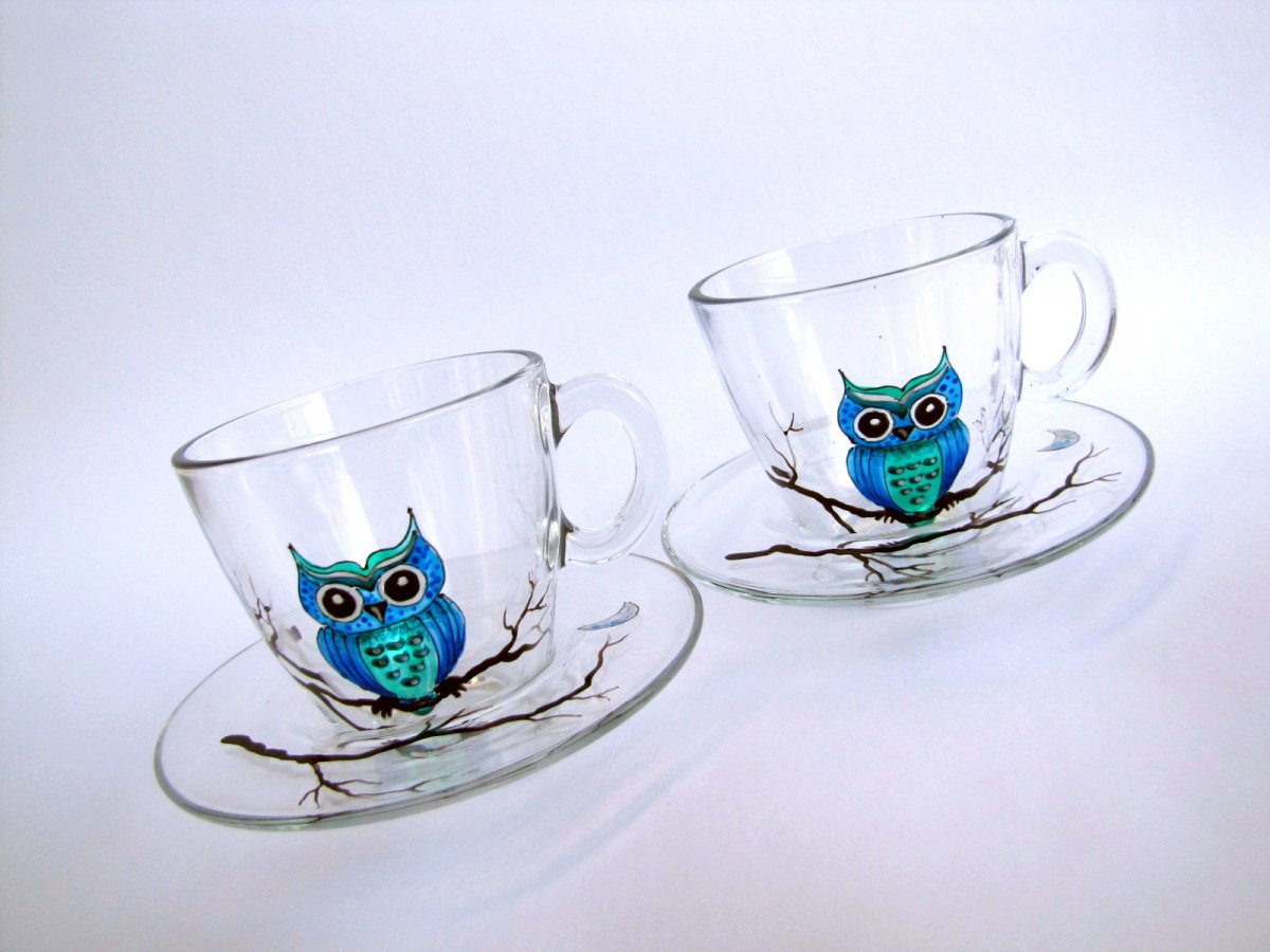 Sovička Hůůů v modrém kabátku