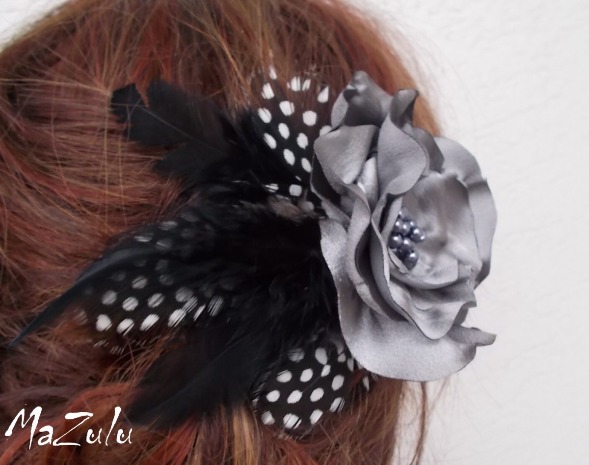 vlasová spona šedá