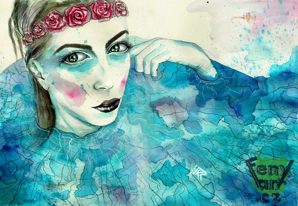 Originál akvarelového obrazu 