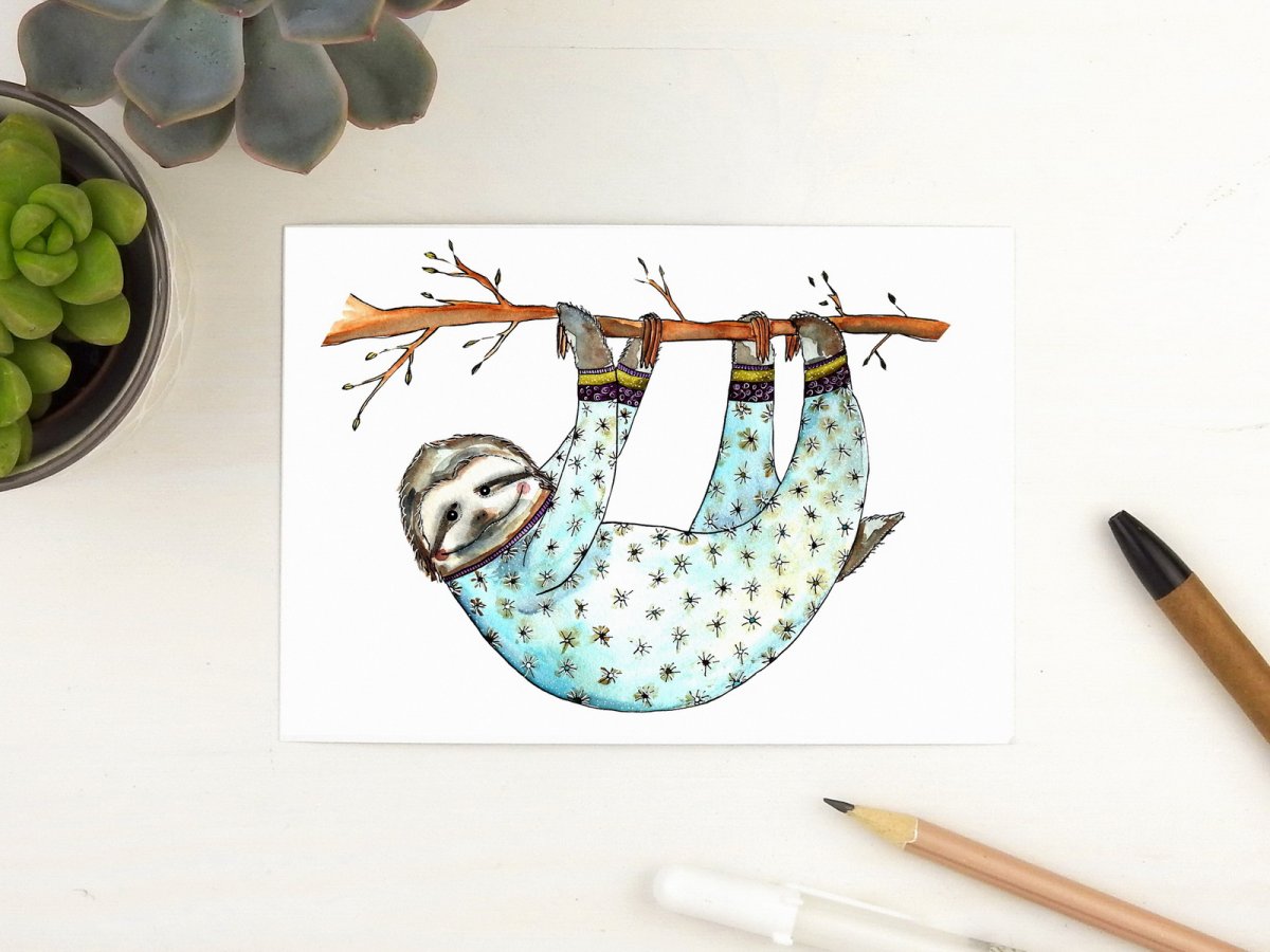 Lenošná pohlednice