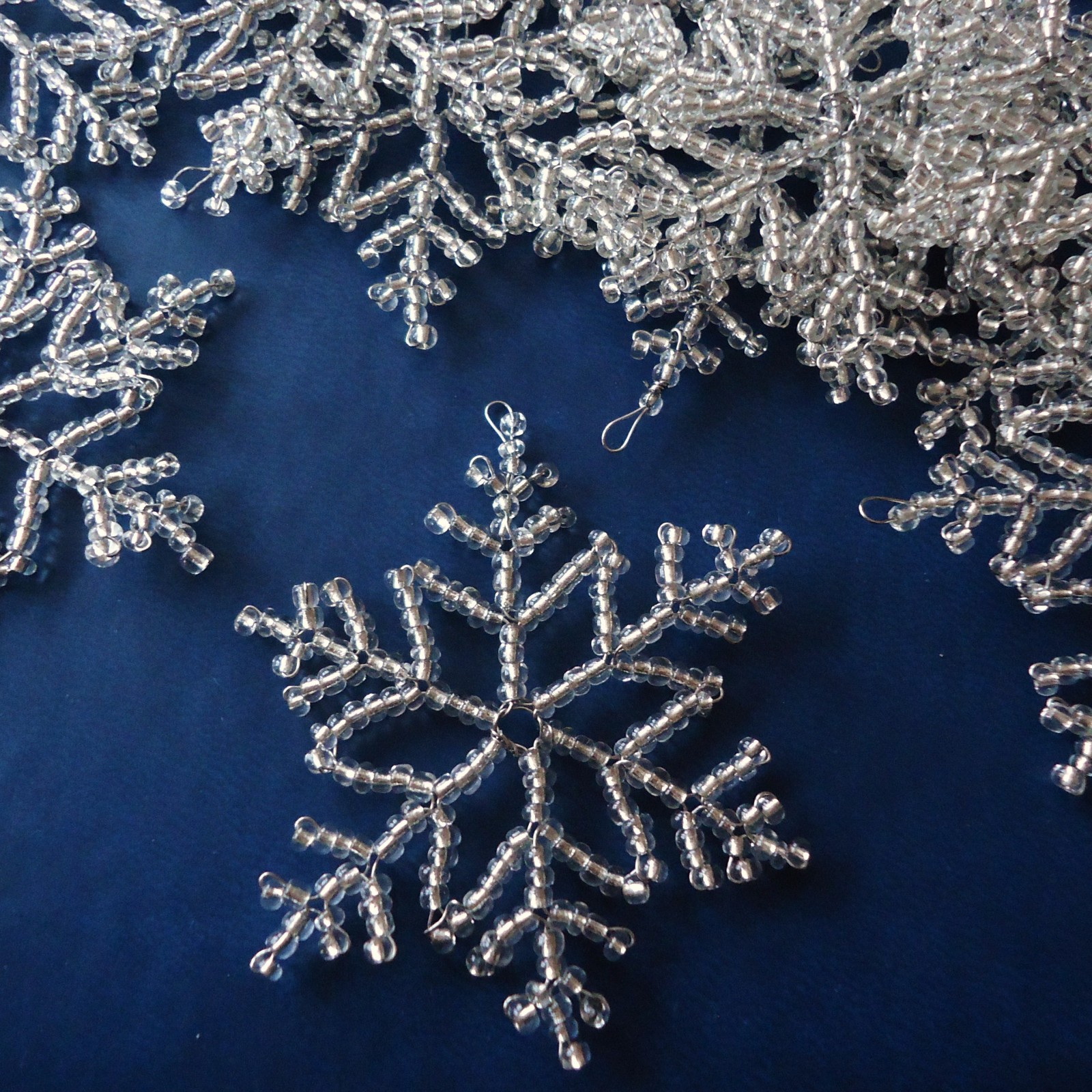 Sněhová vločka malá stříbrná - 3 ks