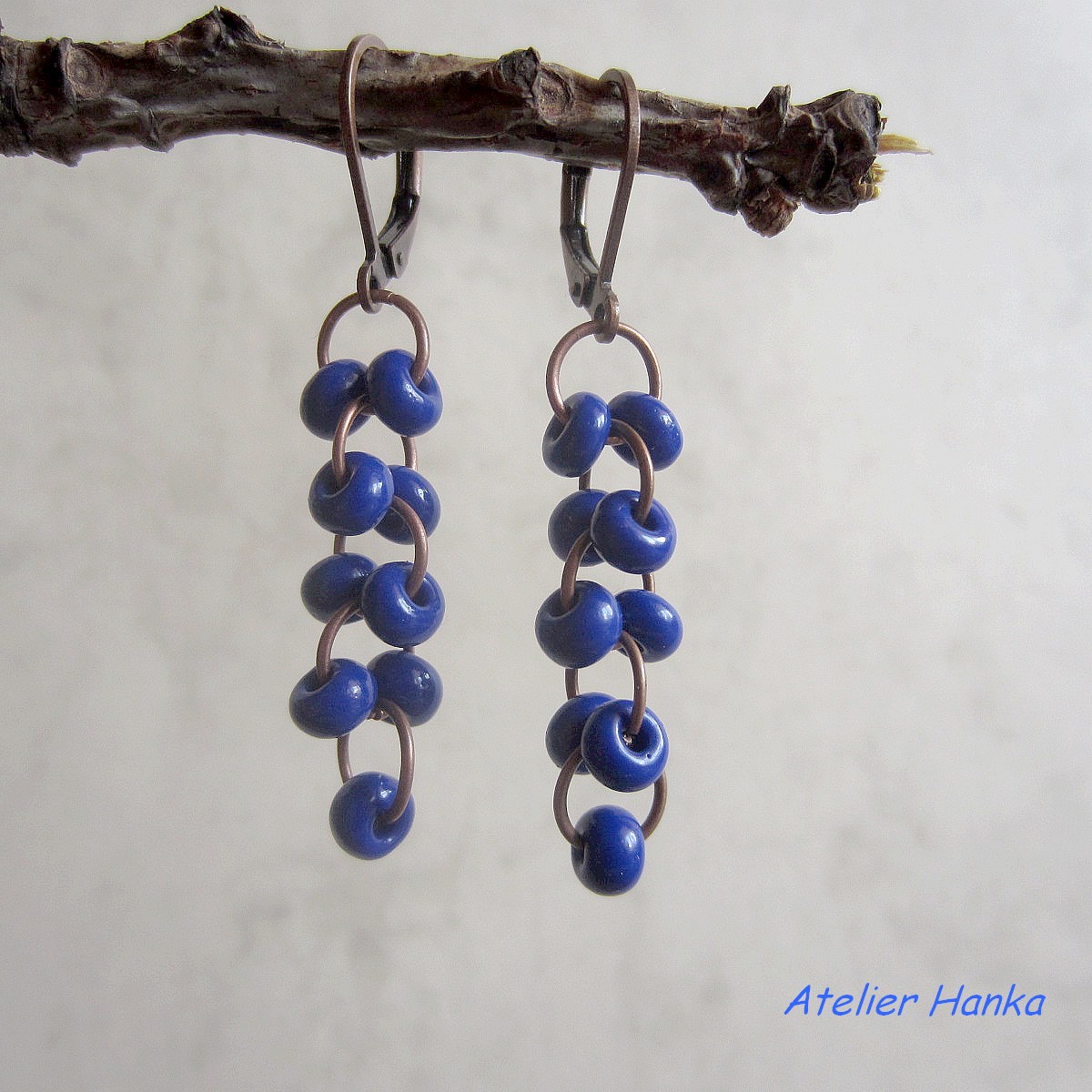 náušnice ,, ŠVESTKOVÉ  