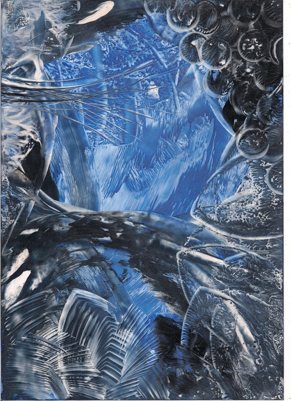 Letní bouře - enkaustika