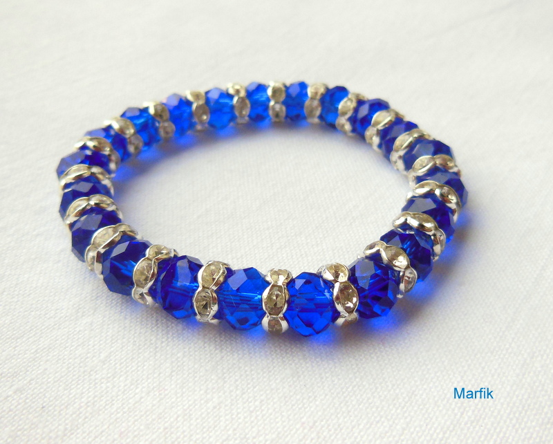 modrý swarovského náramek