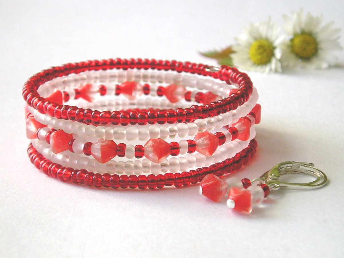 Dětský náramek + náušničky Maková panenka