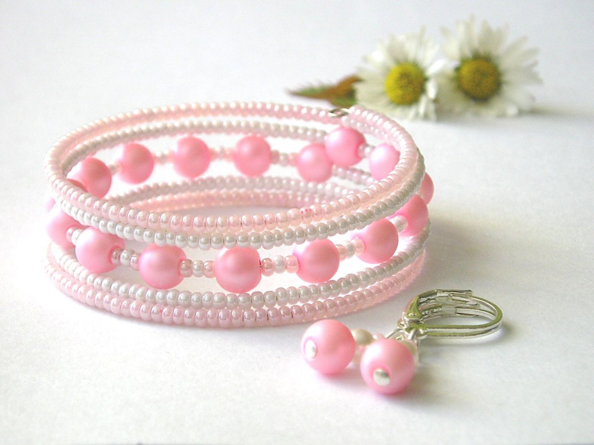 Dětský náramek + náušničky Růženka