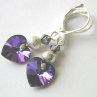 Swarovski náušnice Heliotrope