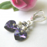 Swarovski náušnice Heliotrope