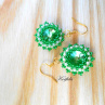 Náušnice obšité - lesněnky swarovski rivoli (88/16)