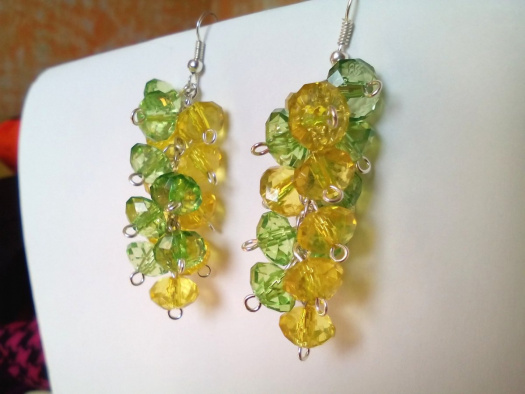 Žlutozelené kamínky - hrozny