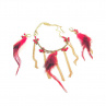 Peříčková souprava, Twist Feather Red