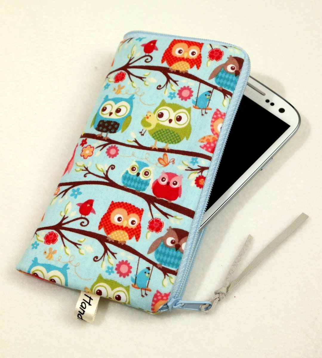 SOVY NA MODRÉ - obal na mobil