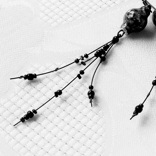 Přívěsek - Lanka luxusní baňky černé (0026)