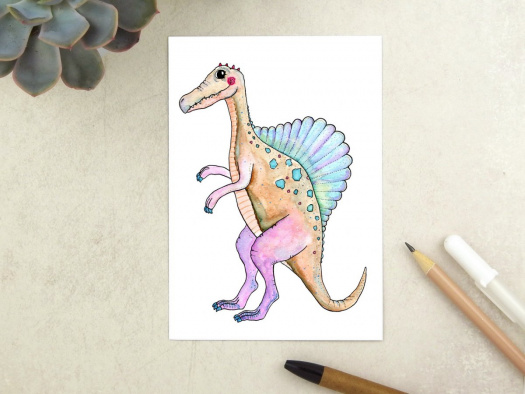 Dinosauří pohlednice - spinosaurus